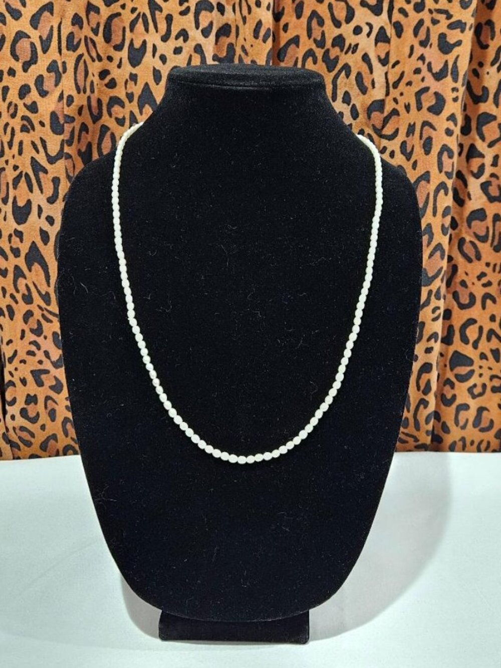 VINTAGE GENUINE 30" FRESHWATER SEED PEARL ENDLESS WHITE RICE PEARL NECKLACE